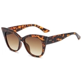 Vintage Katzenaugen Sonnenbrille mit Schildpattrahmen und braunen Verlaufsgläsern - Schildpatt-Rahmen Braune Gläser