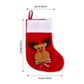 Red Christmas stocking with reindeer design, dimensions 17cm by 12cm for holiday decor - Small Brushed Reindeer Stocking