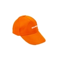 Kids orange cotton baseball cap featuring white ROAD print on the side profile - Orange Letter Print