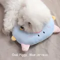 Cojín ovalado azul para mascotas con patrón de cerdo para perros y gatos, 28x19 cm - Cerdito Ovalado Azul / 28*19cm