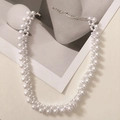 White Gradient Pearl Necklace
