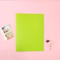 Slim light green A4 file folder document organizer on pink background with props - A4/20 Pages / Solid Green