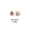 Macro view of Christmas gift box alloy charms with 10x13mm size and 0.93g weight details - Style 12-Christmas Gift Box