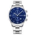 Blue Dial Silver Hands Silver Band (Fork End)