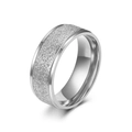 8mm Edelstahl Ring Silber Frosted Ehering Paare Modischer Schmuck für Herren Alltag - Größe 6 / Frostet Silber