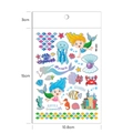 Tatouages temporaires sirène pour enfants avec motifs colorés de créatures marines - Sirène Laser (WE-005)