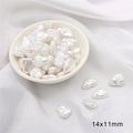 Weiße 14x11mm barocke ABS Perlen in Herzform für DIY Schmuckherstellung und Basteln - Stil 07 Lange Samenform 14x11mm Weiß 10 Stk./Packung