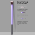 Macro view of model 252 brightening concealer brush with purple wood handle and dual-tone bristles - 1 Pc Purple