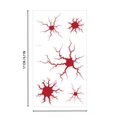 Halloween bloody vein tattoo sticker with red cracked skin pattern, size 17x9.5cm - Vein Tattoo XB-011