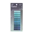 Morandi PET Haftnotizen Index Register mit Lineal und 10 verschiedenen Farben im Set - Verlauf Blau