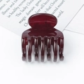 Glossy burgundy red hair claw clip for girls, minimalist acrylic hair styling accessory - PC Material / Glossy Transparent Wine Red