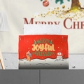 Red Christmas tissue box cover with Gingerbread Man and Merry Joyful Blessed print - Red