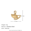 Double Ginkgo Leaf Small Pendant - Gold