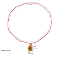 Gingerbread man pendant necklace with dimensions and weight details on white background - Gingerbread Man Cord Necklace