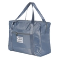 Foldable large capacity blue oxford cloth travel tote bag with front zipper pocket - Small / Sky Blue