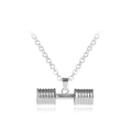 Zilveren halter hanger ketting met gepolijste afwerking en een strakke reflectie - Zilveren Ketting (A2090SI)