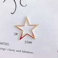 Dettaglio di ciondolo a stella cava dorata da 32mm per accessori orecchini fai-da-te - 3# Oro 32mm