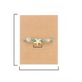 Bohemian starfish beaded bracelet with measurement details and Make a Wish card display - Starfish Bracelet