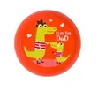 Orange educational wooden toy badge with cute crocodile family and I Love You Dad text - Dinosaur Yo-Yo