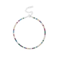 Rainbow S925 sterling silver tennis bracelet with colorful round cubic zirconia stones - 925 Silver / Colorful