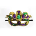 Carnaval masker goud paars groen pailletten half gezicht masquerade feest accessoire - Nieuwe Lovertjesstijl G