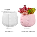 Detail view of heart pattern silicone mold for candle cups and succulent planters - Heart Pattern Vase Mold
