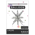 Palloncino a stella esplosiva da 22 pollici in alluminio con motivo a macchie nere - Stella Esplosiva Macchiata (con Cartoncino di Supporto) / Macchie Bianche e Nere