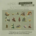 Doomsday wasteland theme PET stickers set with 15 unique post-apocalyptic floral designs - Doomsday Symbiosis