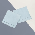 Light blue microfiber jewelry pouch with snap button closure for rings and earrings - Flip-top Style / 8*8cm / Light Blue