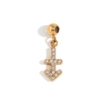 18K gold plated stainless steel anchor pendant with sparkling cubic zirconia inlay - Sagittarius