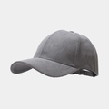 Detalle de gorra de béisbol de pana gris oscuro con textura de canalé fino y 6 paneles - Talla única / Gris