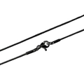 Dettaglio di una collana a catena a serpente nera da 1,5 mm con chiusura a moschettone - 1,5mm*55cm / Nero
