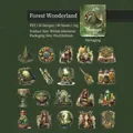 Forest Wonderland PET magic stickers for journaling with witch hats and owls - Forest Wonderland