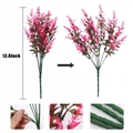Künstlicher Lavendelstrauß in Magentapink mit lebensechten grünen Blättern 35cm hoch - Dunkelrosa