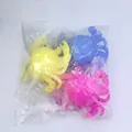 Colorful plastic octopus and crab water toys in yellow, blue and pink pack - Bath Crab 3pcs