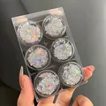 Radiant Sunshine glitter set with laser heart and star sequins in six small jars - Set 10# Bright Sunshine