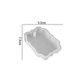 7.3cm x 5.3cm wavy rectangle silicone mold for DIY resin pendant crafting - c-Tag-01 (Wavy Rectangle) / Semi-transparent White