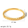 18k vergoldeter Edelstahl-Armreif mit Zirkonia und präzisen 56mm/67,5mm Maßen - Geometrischer Strass Offener Stil (TB7100)