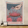Tarot tapestry The Burned Bridge XVII wall hanging for aesthetic room decor - 73*95CM / XVII The Burned Bridge - Brushed