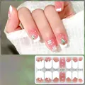 Detail of CS-420 Christmas nail stickers with pink snowman and snowflake patterns - CS420