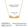 Dettaglio del ciondolo a fagiolo placcato oro 18K con dimensioni, peso e proprietà - Stile a Forma di Fagiolo / Oro (YYN025003-G)