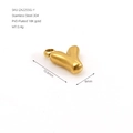PVD 18K gold plated letter Y pendant in 304 stainless steel for DIY jewelry making - Letter Y / Gold