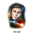 Waterproof temporary tattoo sticker featuring cyberpunk female cyborg and planetary design TH-347 - Th-347 / 210*148mm