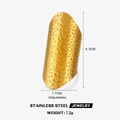 Anillo de armadura ajustable en acero inoxidable dorado con textura martillada unisex - Dorado