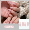 Set di 14 adesivi per unghie rosa sfumato per una manicure delicata e in stile minimal - SW602 / Rosa/Nude