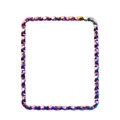 Twisted rectangular 304 stainless steel pendant in iridescent rainbow metallic finish - Rectangle-S1517 / Colorful