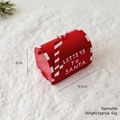 Miniature red metal Santa mailbox ornament with Letters to Santa print and snow background - 3D Metal Mailbox / 61g