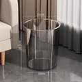 Pattumiera moderna 12L trasparente grigio fumo per camera o bagno in dimensioni piccole - 12L/PET Ispessito / Grigio fumo