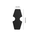 Detailed size specifications for 5x12cm black foldable jewelry display cards in inches - 50 Sheets / Black