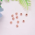 Cuentas de cobre en forma de calabaza oro rosa con rayas para creación de joyas - 3mm / Chapado en Oro Rosa (Retención de Color)